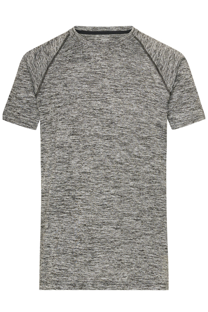 Men's Sports T-Shirt - black-melange/black