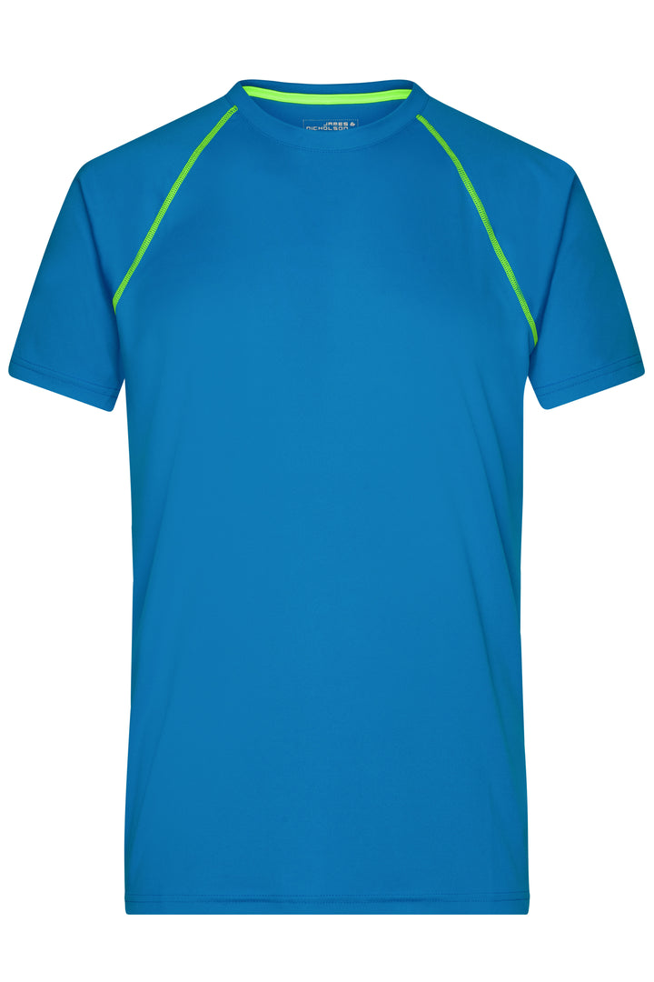 Men's Sports T-Shirt - bright-blue/bright-yellow