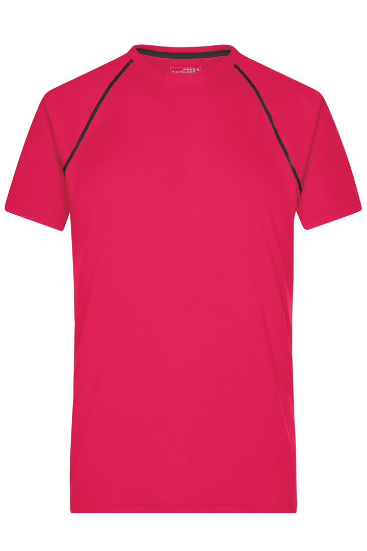 Men's Sports T-Shirt - bright-pink/titan