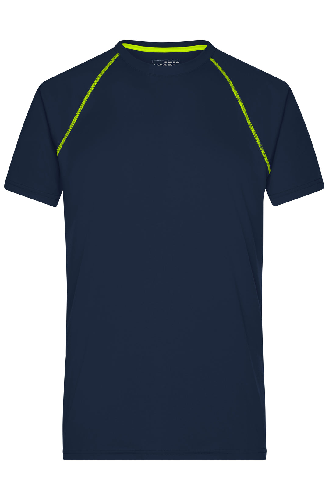 Men's Sports T-Shirt - navy/bright-yellow