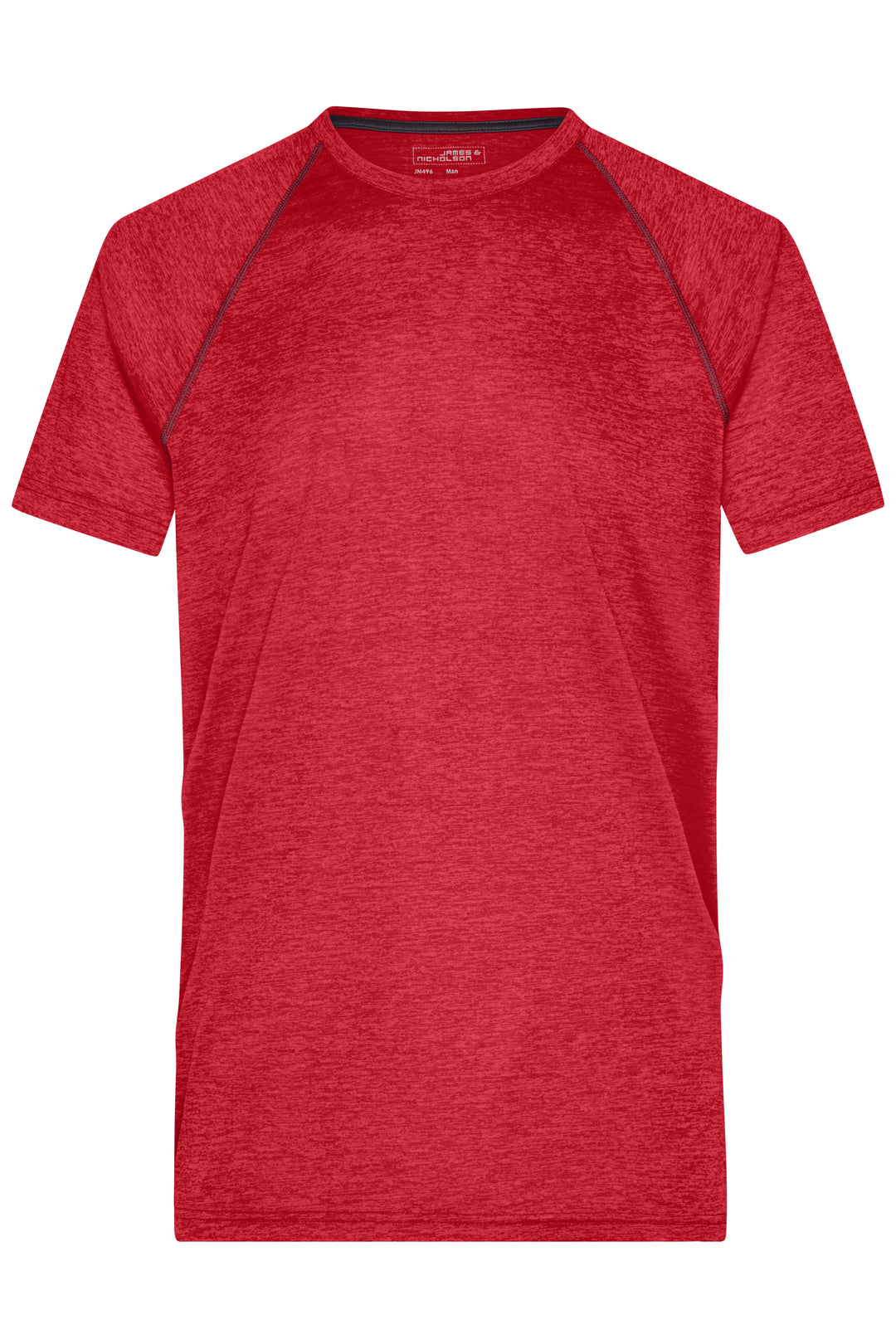 Men's Sports T-Shirt - red-melange/titan