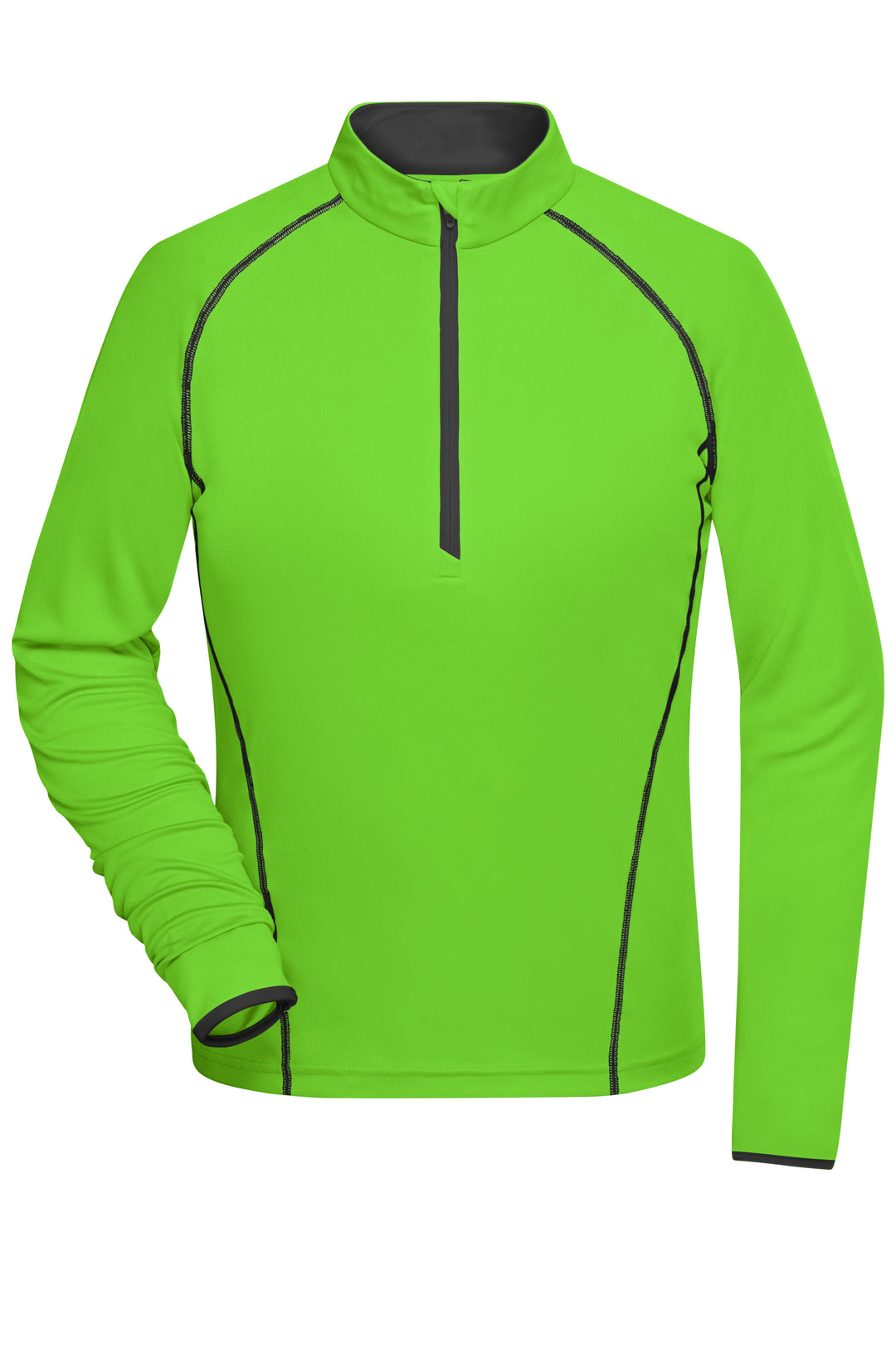 Ladies' Sports Shirt Long-Sleeved - bright-green/black