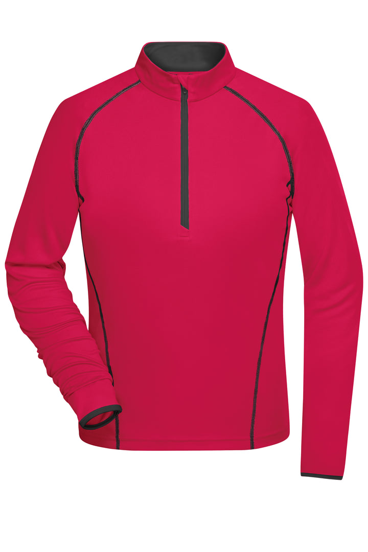 Ladies' Sports Shirt Long-Sleeved - bright-pink/titan