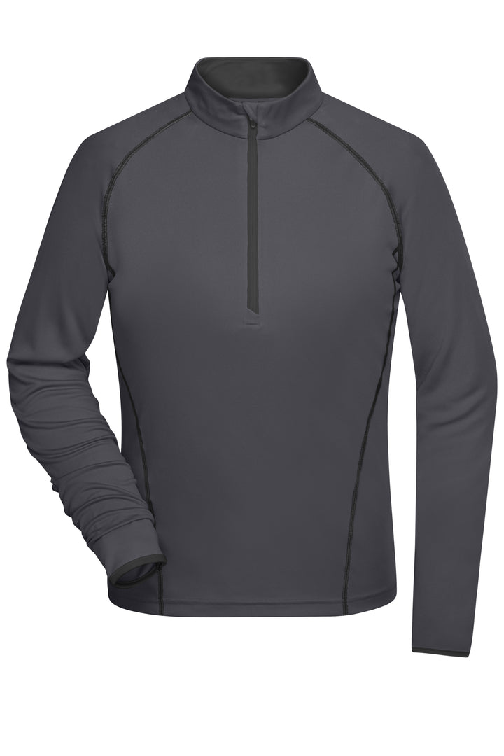 Ladies' Sports Shirt Long-Sleeved - titan/black