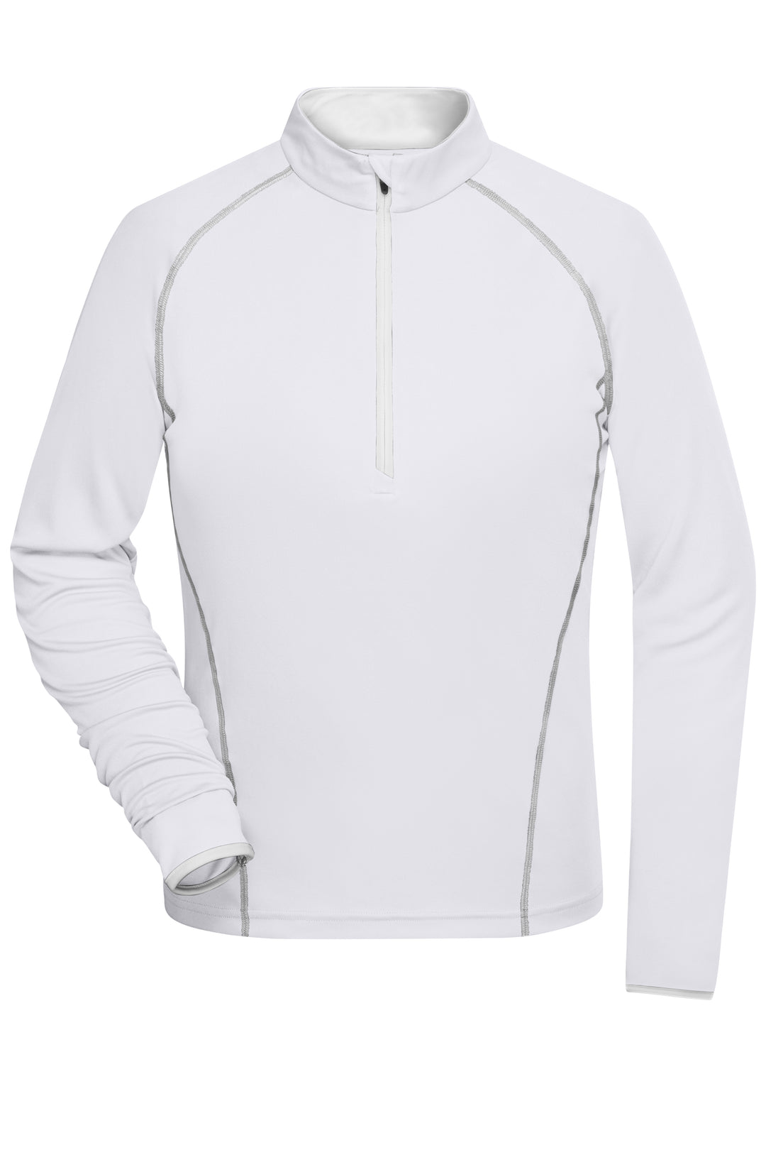Ladies' Sports Shirt Long-Sleeved - white/silver