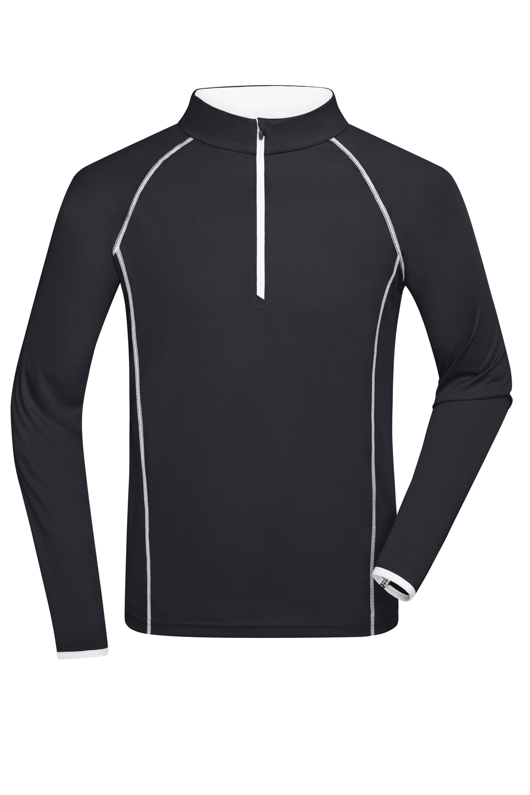 Men's Sports Shirt Long-Sleeved - black/white