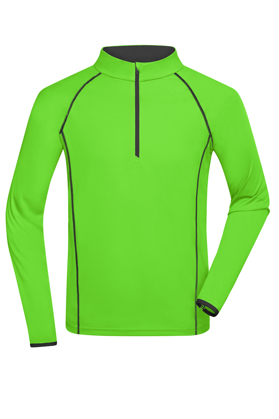 Men's Sports Shirt Long-Sleeved - bright-green/black