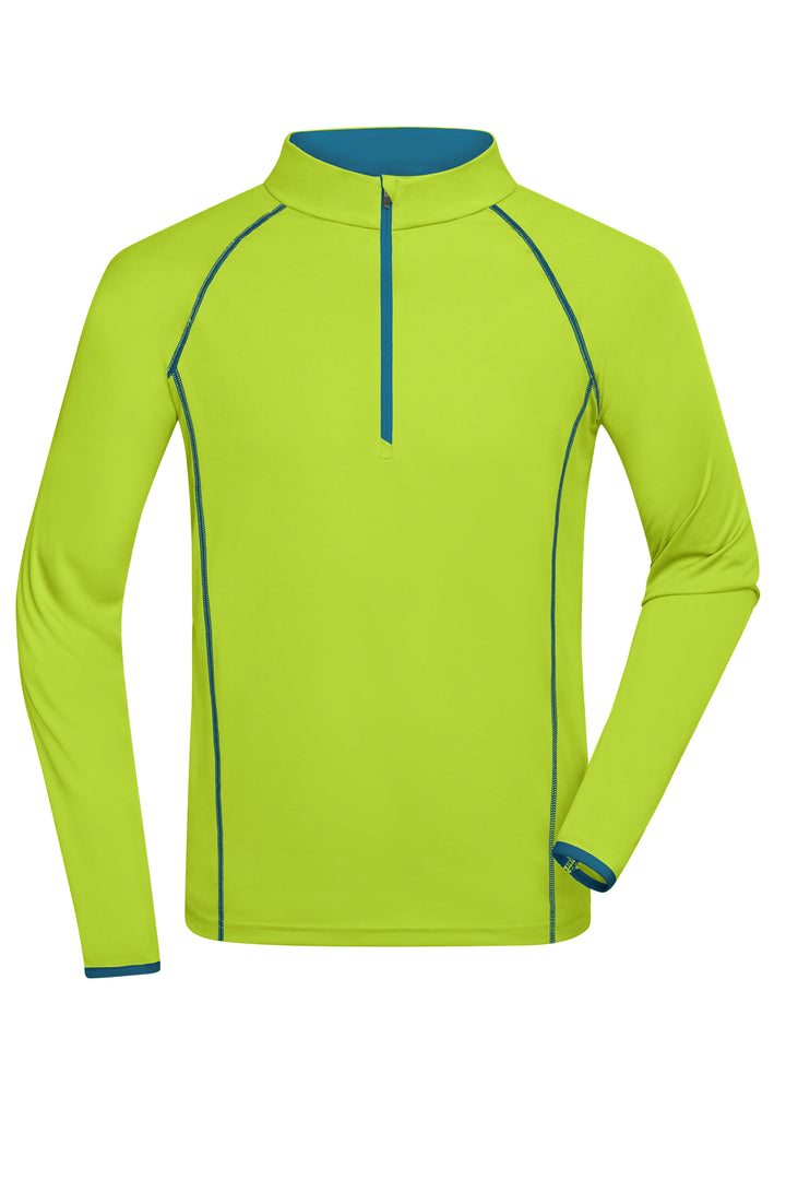 Men's Sports Shirt Long-Sleeved - bright-yellow/bright-blue