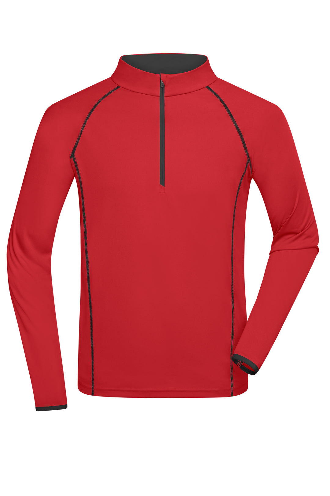 Men's Sports Shirt Long-Sleeved - red/black