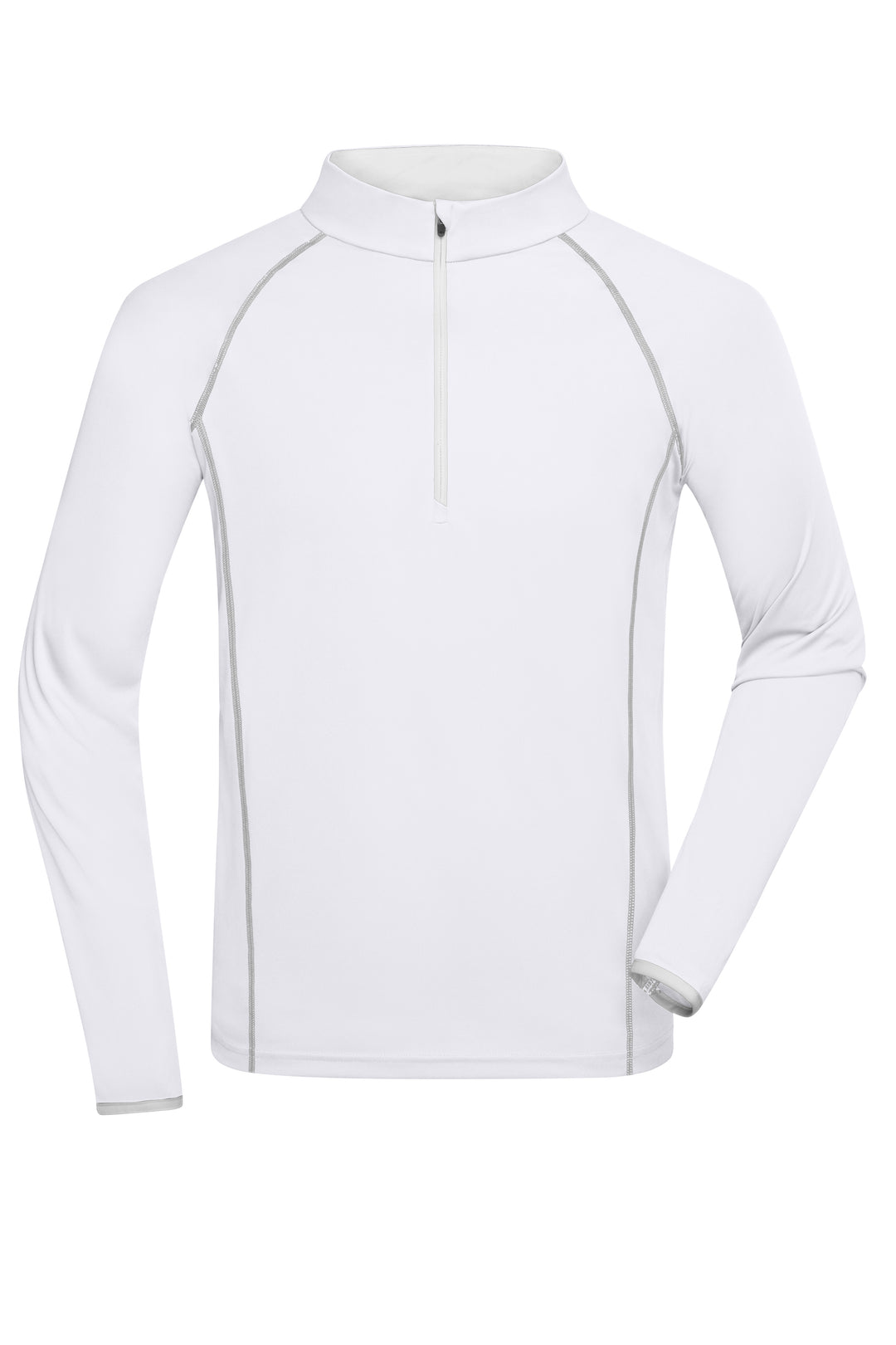 Men's Sports Shirt Long-Sleeved - white/silver