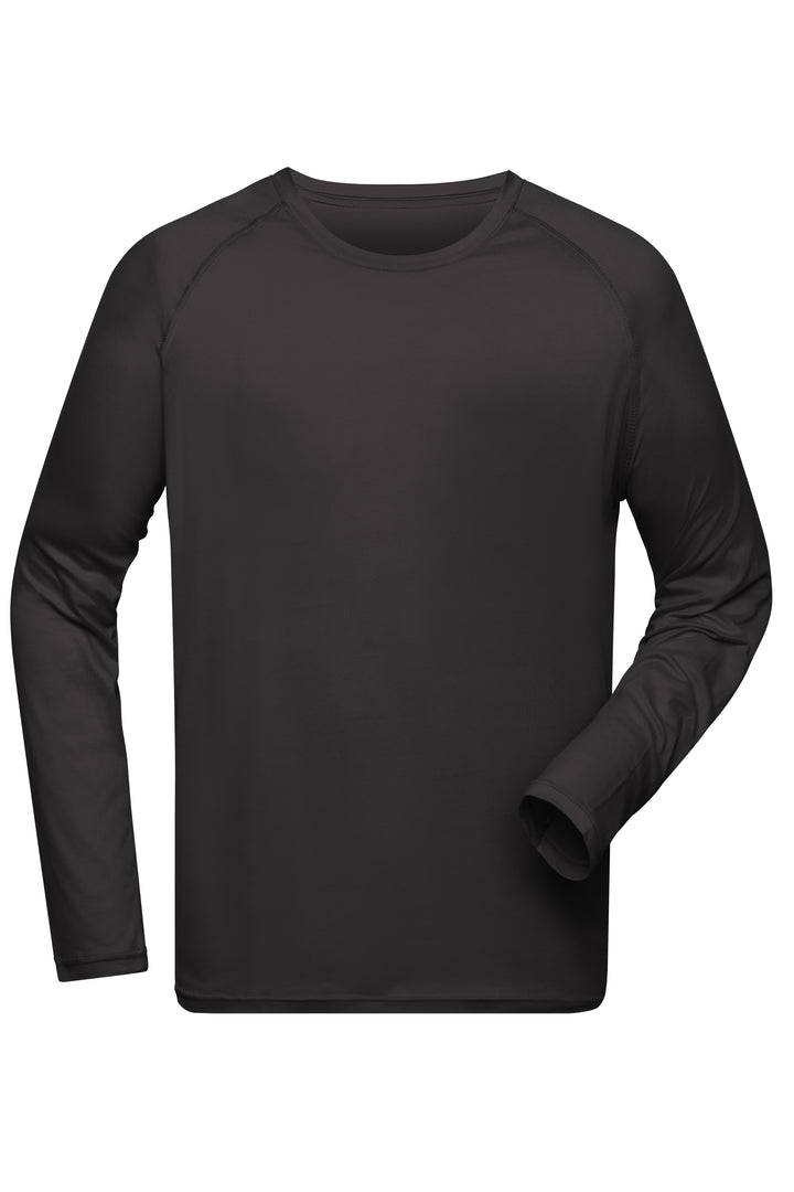 Men's Sports Shirt Long-Sleeved - black