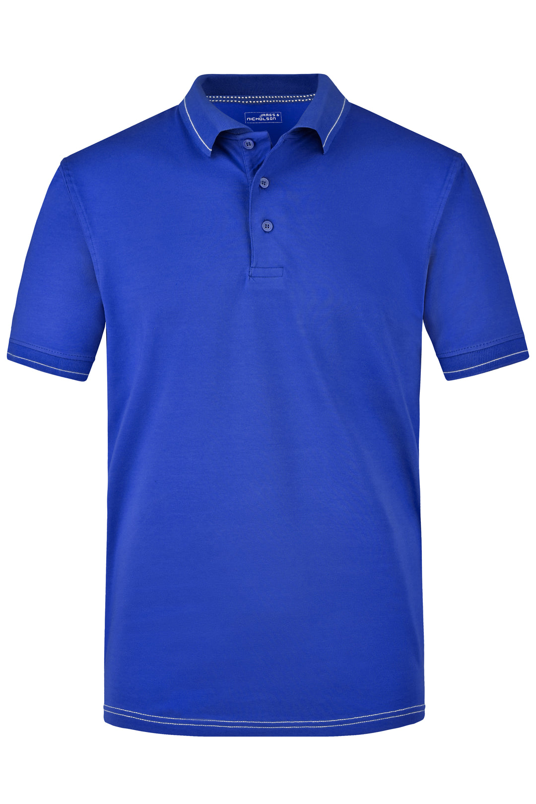 Men's Elastic Polo - royal/white