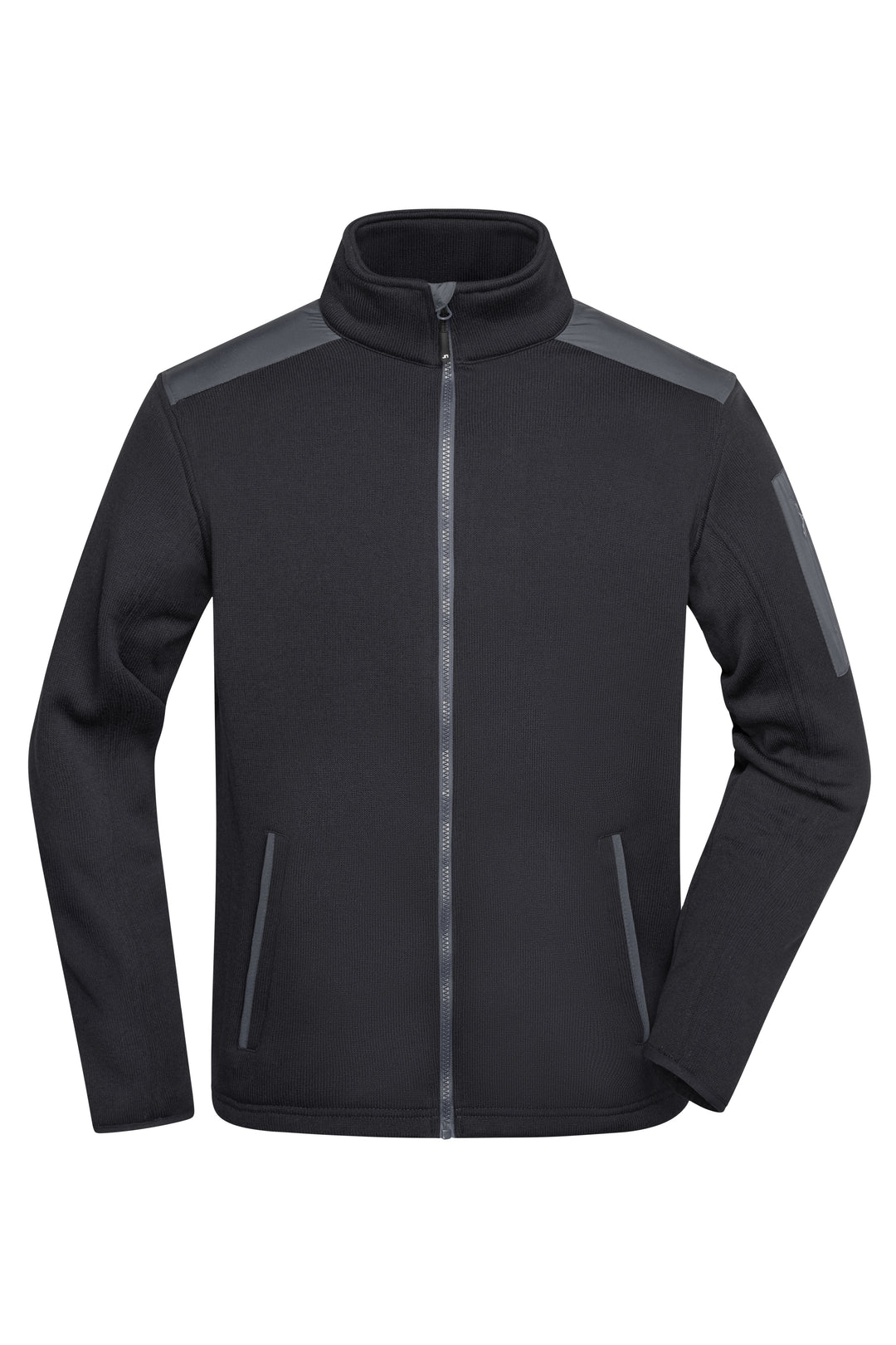 Men's Knitted Fleece Jacket - black/carbon