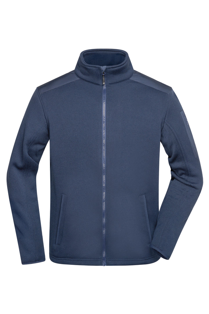 Men's Knitted Fleece Jacket - navy/navy