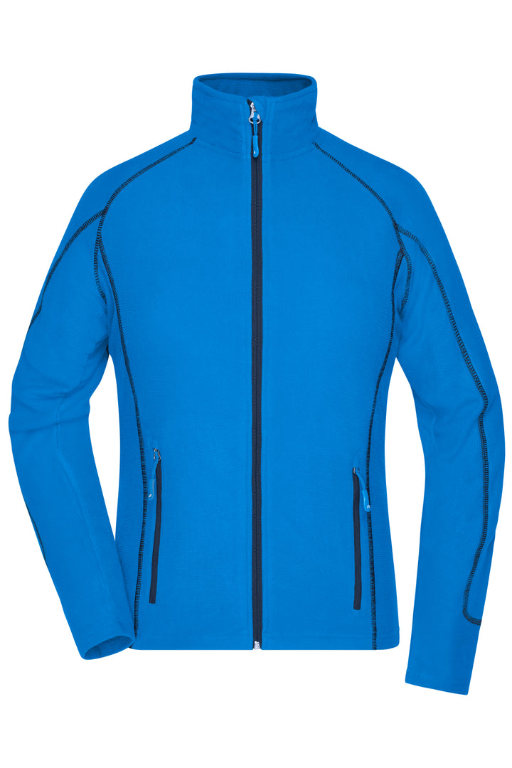 Ladies' Structure Fleece Jacket - aqua/navy