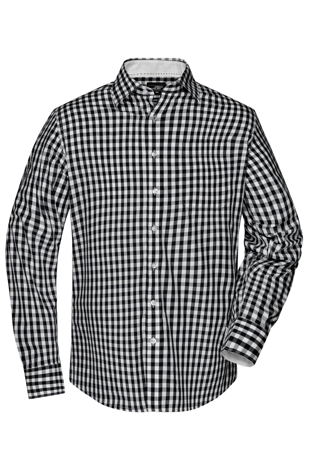 Men's Checked Shirt - black/white