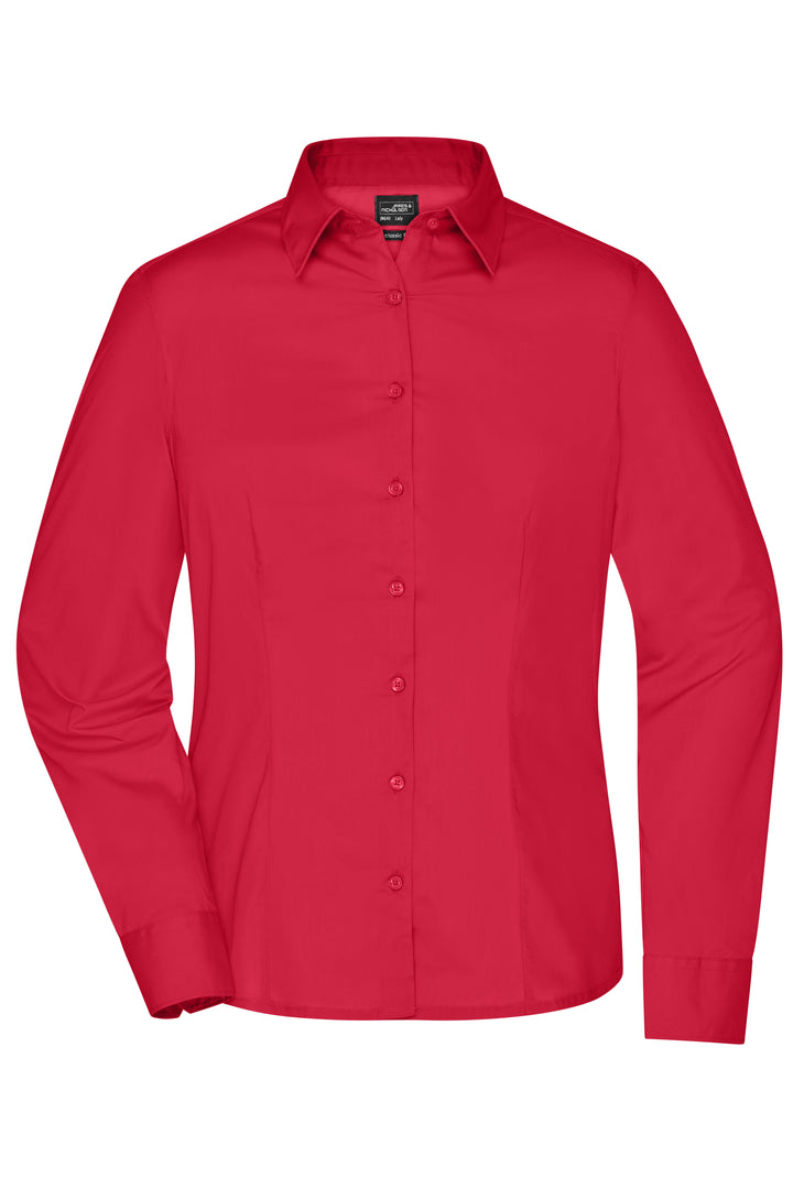 Ladies' Business Shirt Long-Sleeved - red
