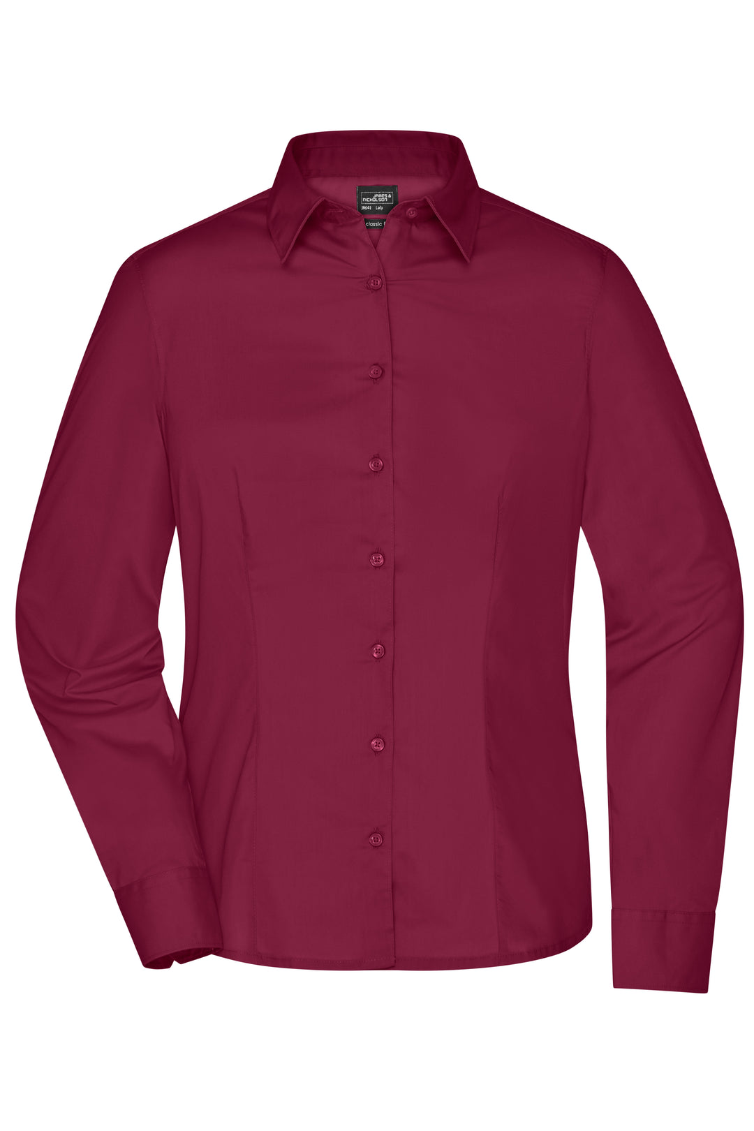 Ladies' Business Shirt Long-Sleeved - wine