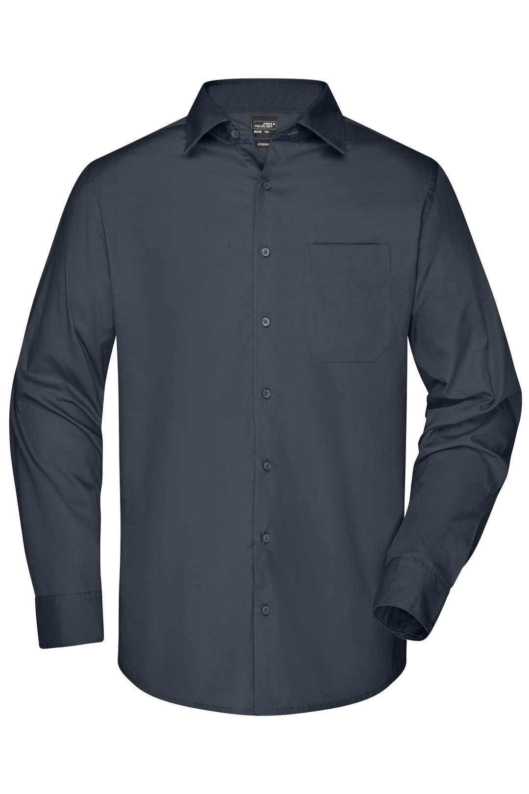 Men's Business Shirt Long-Sleeved - carbon