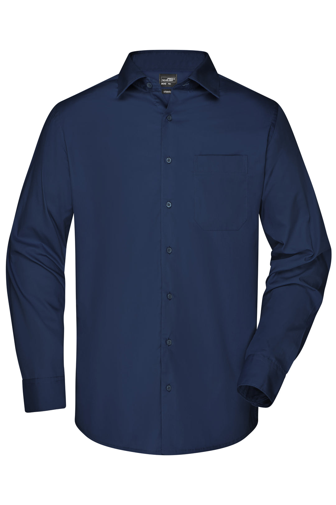 Men's Business Shirt Long-Sleeved - navy
