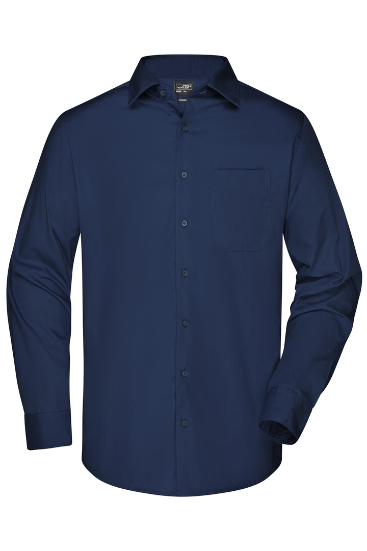 Men's Business Shirt Long-Sleeved - navy