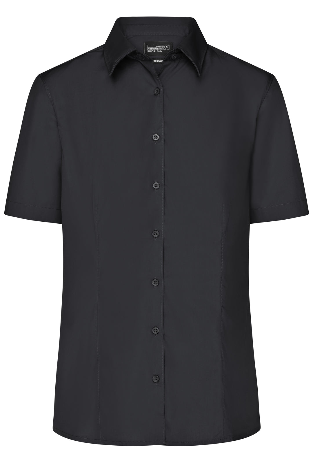 Ladies' Business Shirt Short-Sleeved - black