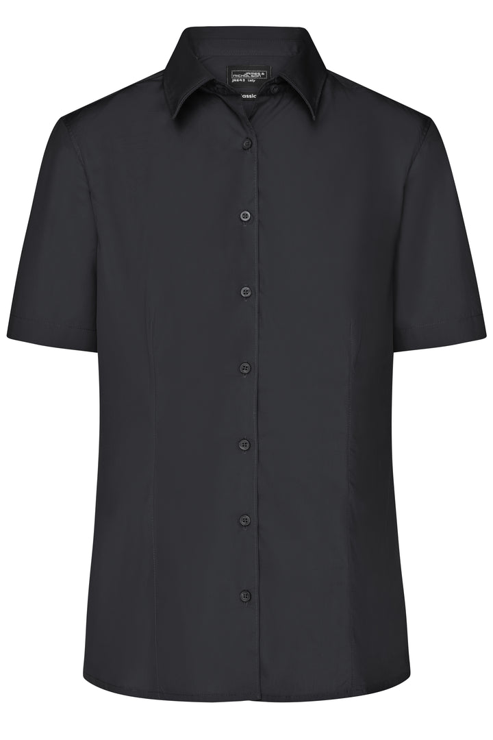 Ladies' Business Shirt Short-Sleeved - black