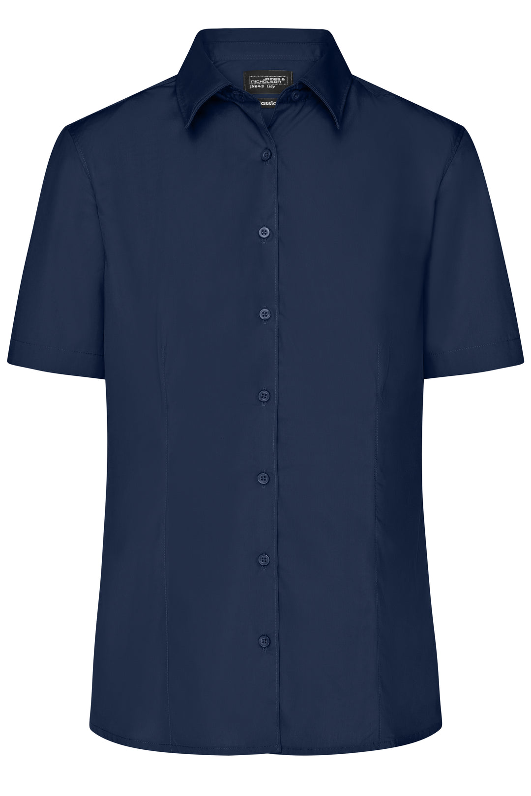 Ladies' Business Shirt Short-Sleeved - navy