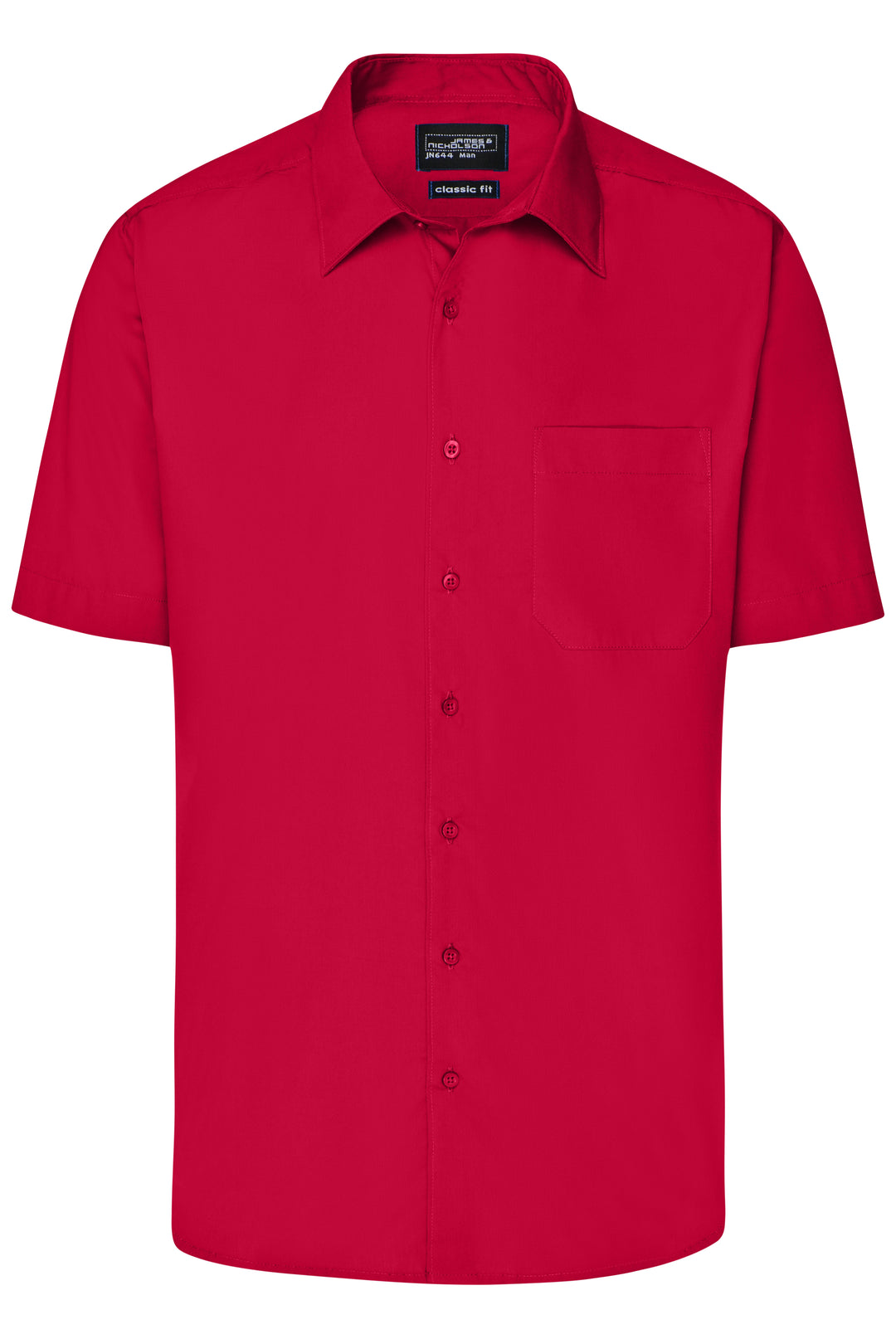 Men's Business Shirt Short-Sleeved - red