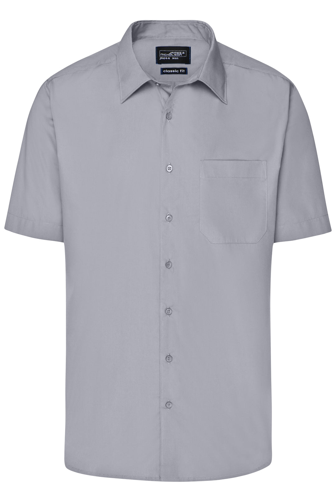 Men's Business Shirt Short-Sleeved - steel