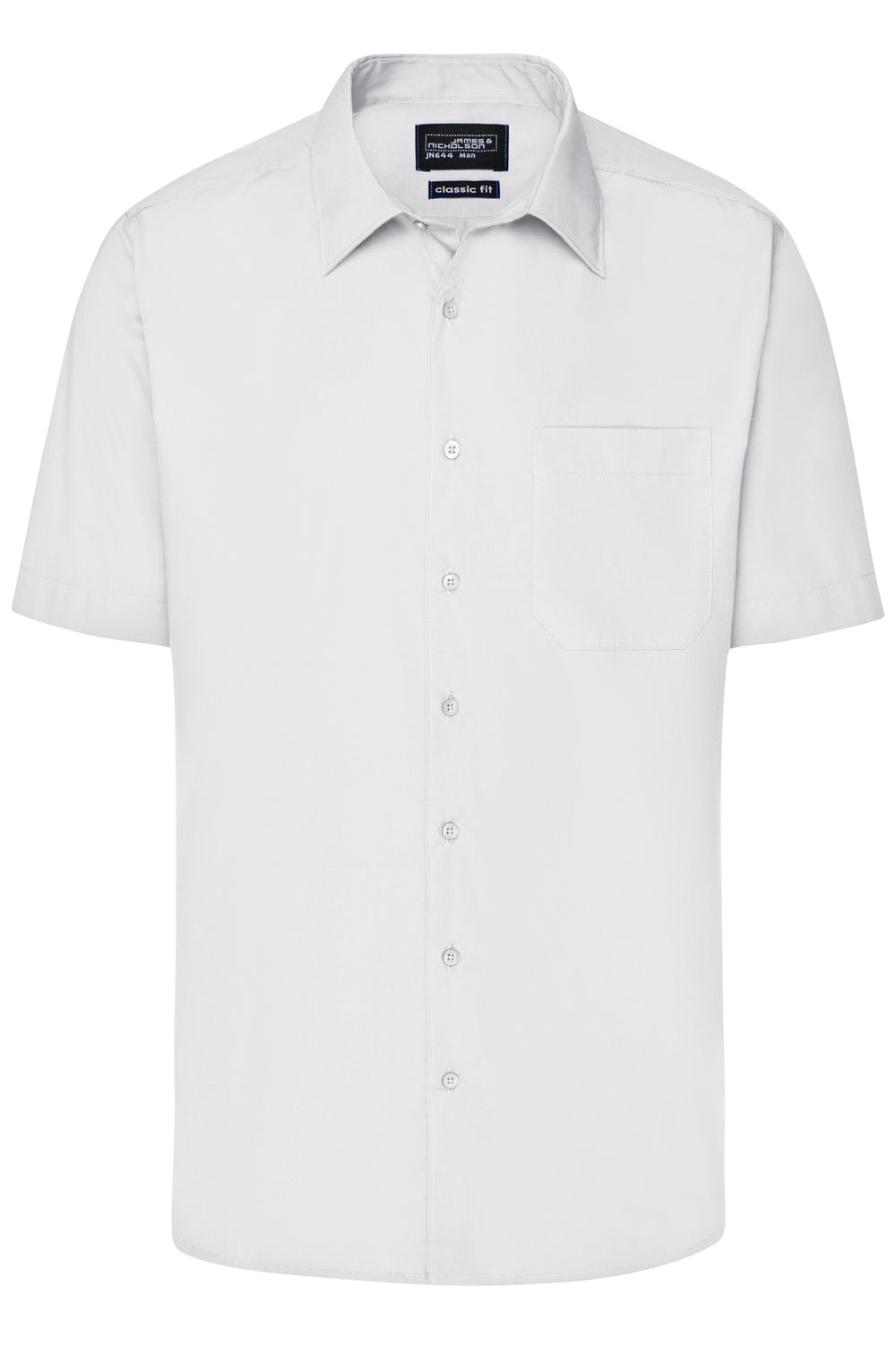 Men's Business Shirt Short-Sleeved - white