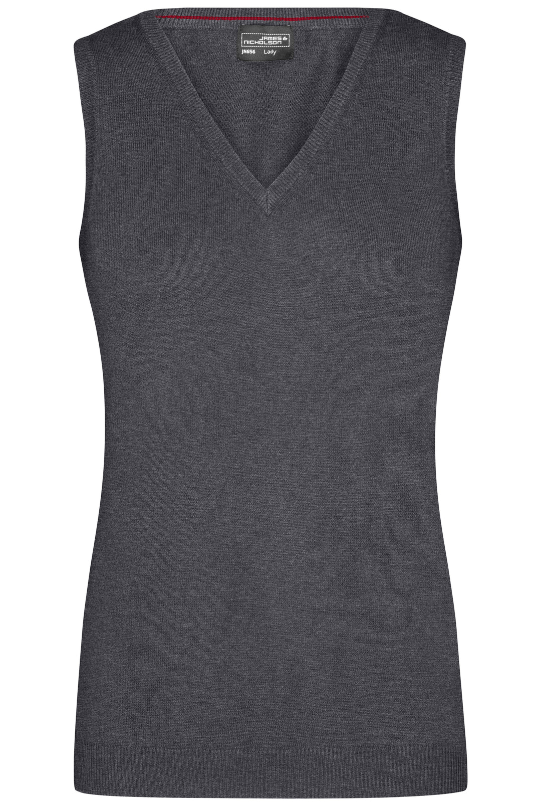 Ladies' V-Neck Pullunder - anthracite-melange
