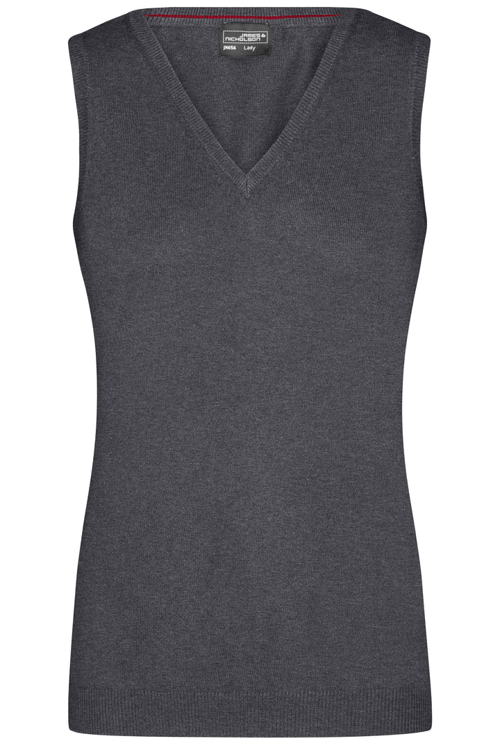 Ladies' V-Neck Pullunder - anthracite-melange