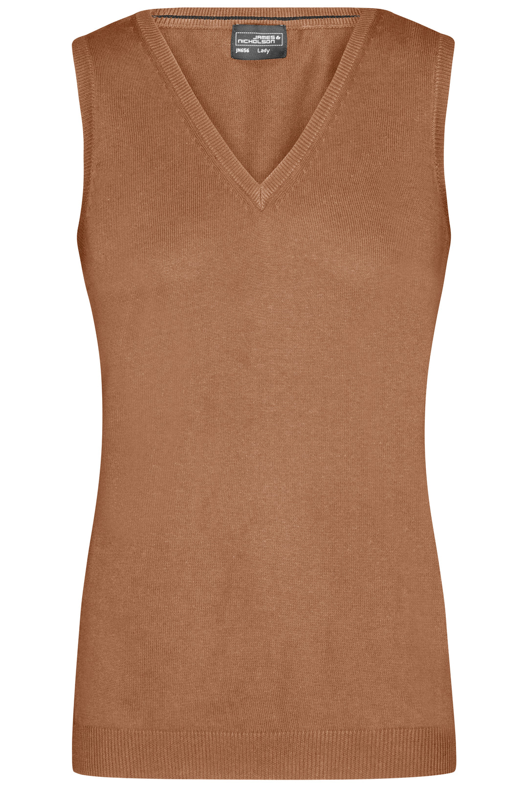 Ladies' V-Neck Pullunder - camel