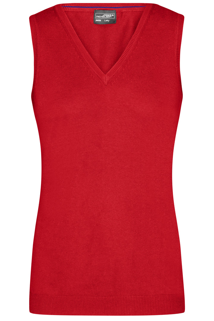 Ladies' V-Neck Pullunder - red