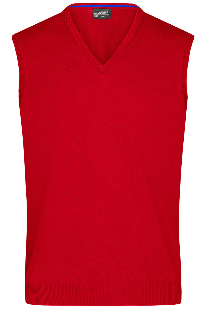 Men's V-Neck Pullunder - red