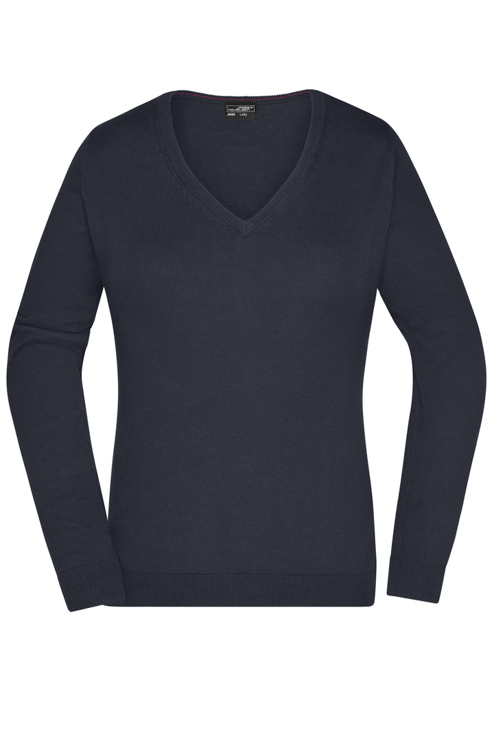 Ladies' V-Neck Pullover - black