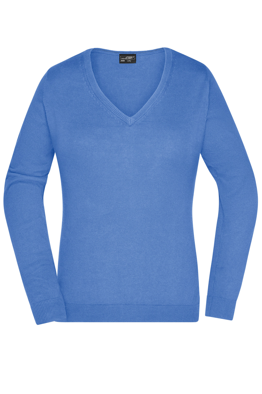 Ladies' V-Neck Pullover - glacier-blue