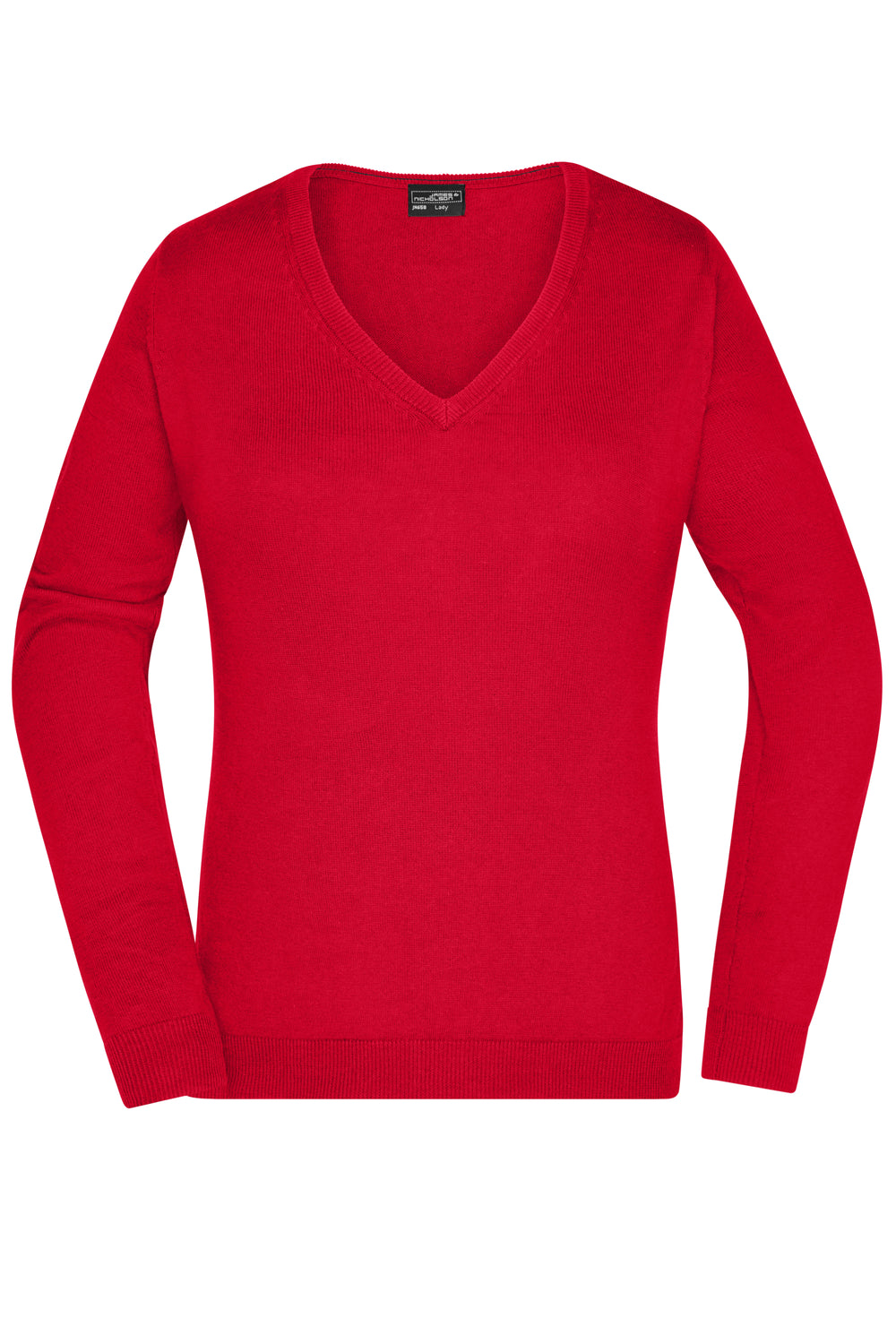 Ladies' V-Neck Pullover - red