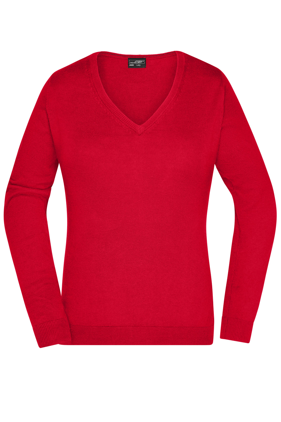 Ladies' V-Neck Pullover - red
