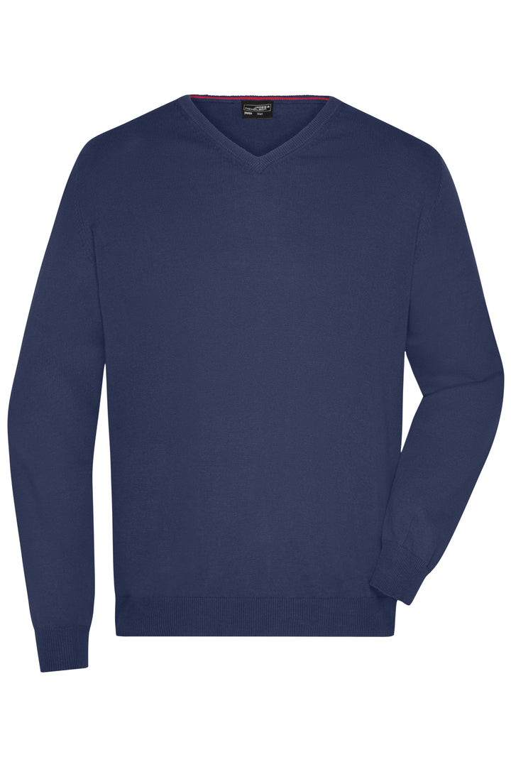 Men's V-Neck Pullover - navy