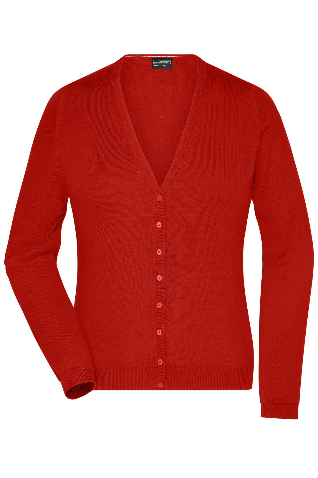 Ladies' V-Neck Cardigan - bordeaux
