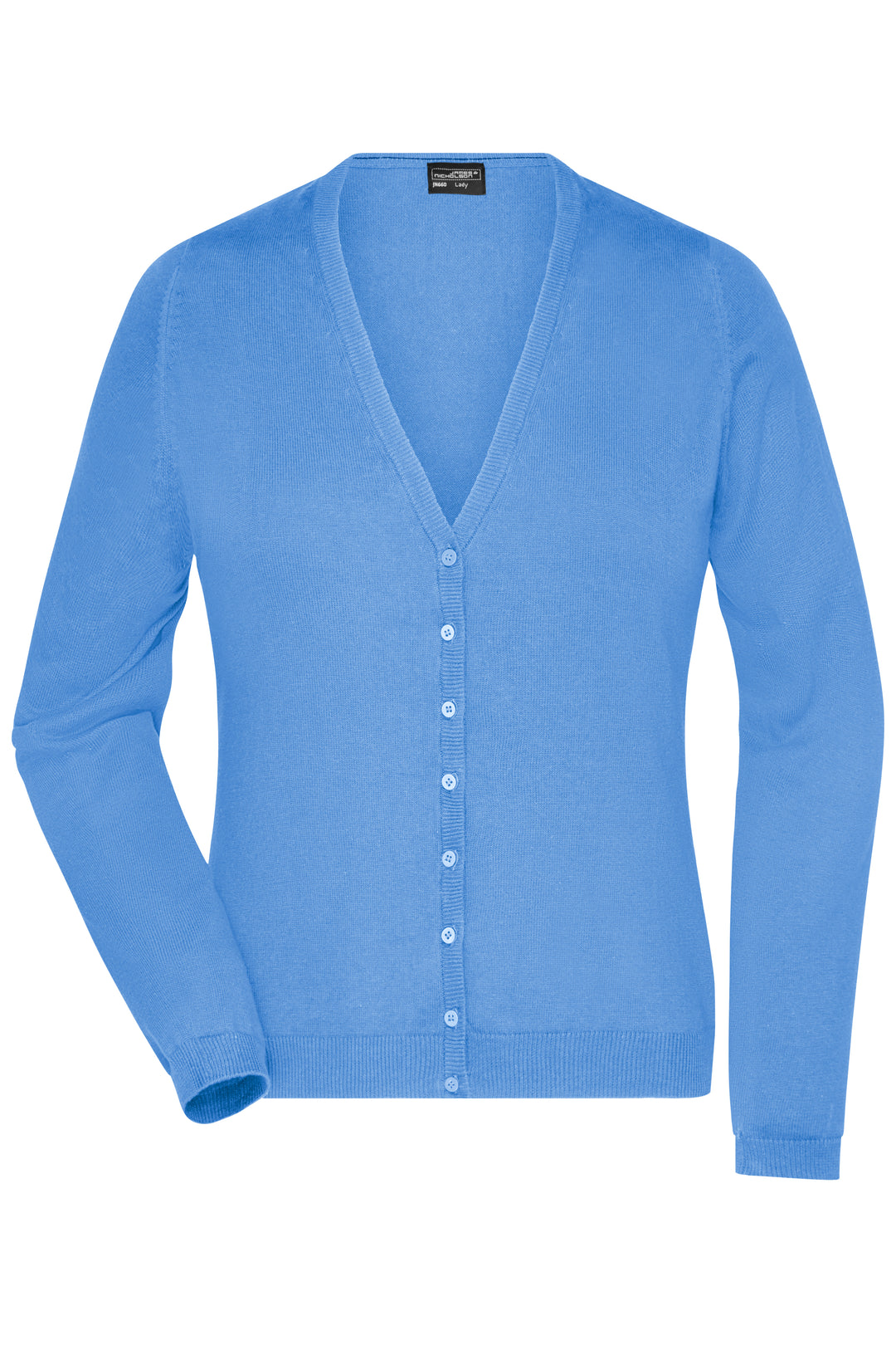 Ladies' V-Neck Cardigan - glacier-blue