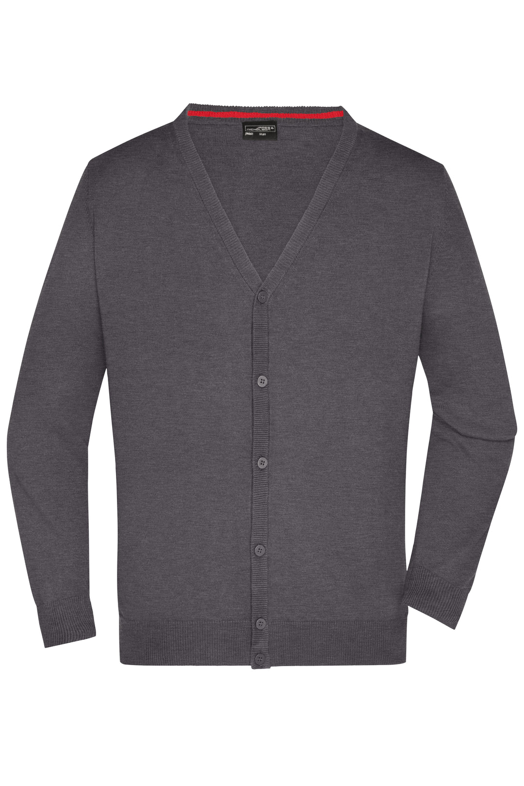Men's V-Neck Cardigan - anthracite-melange