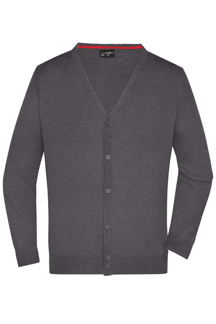 Men's V-Neck Cardigan - anthracite-melange