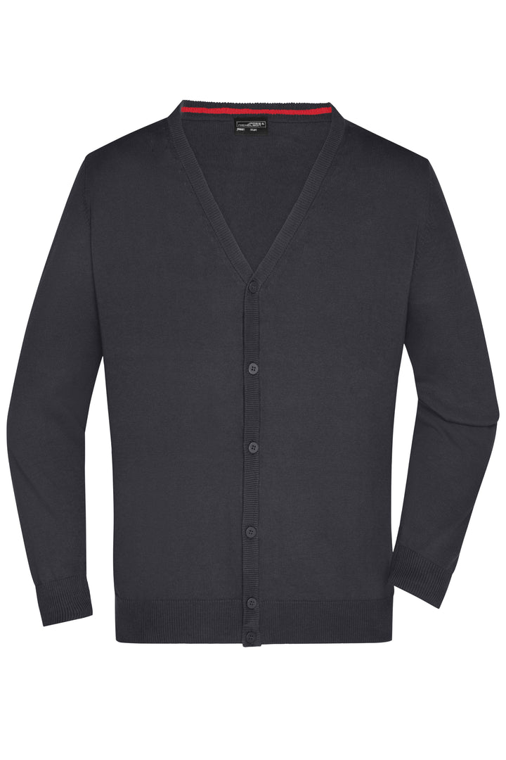 Men's V-Neck Cardigan - black