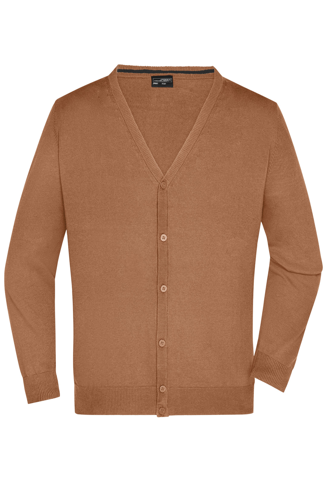 Men's V-Neck Cardigan - camel