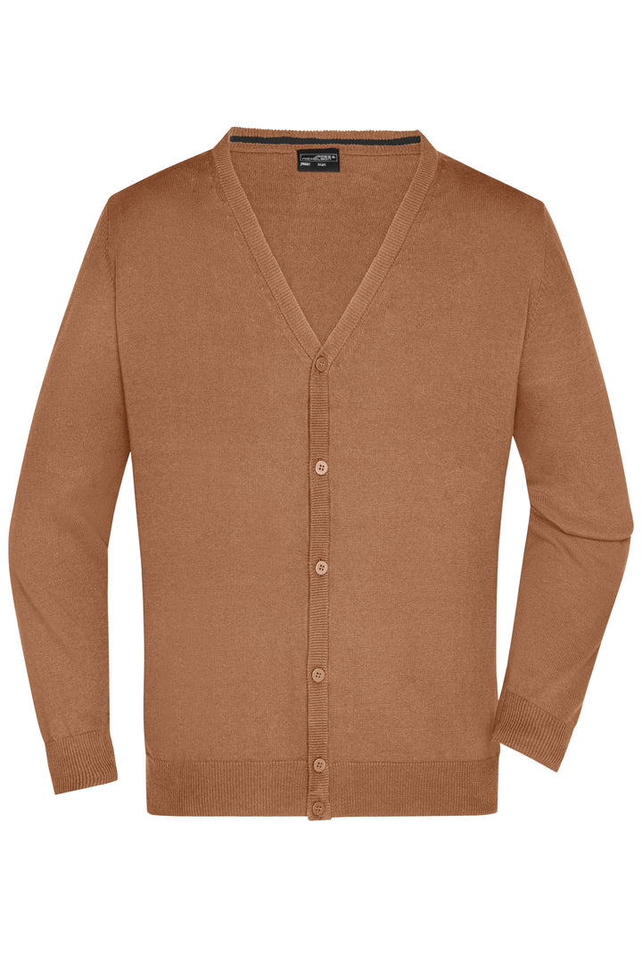 Men's V-Neck Cardigan - camel