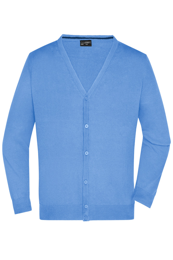 Men's V-Neck Cardigan - glacier-blue