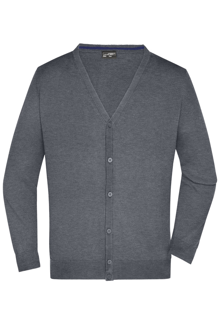 Men's V-Neck Cardigan - grey-heather